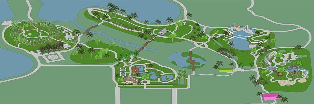 Peta kebun raya naples