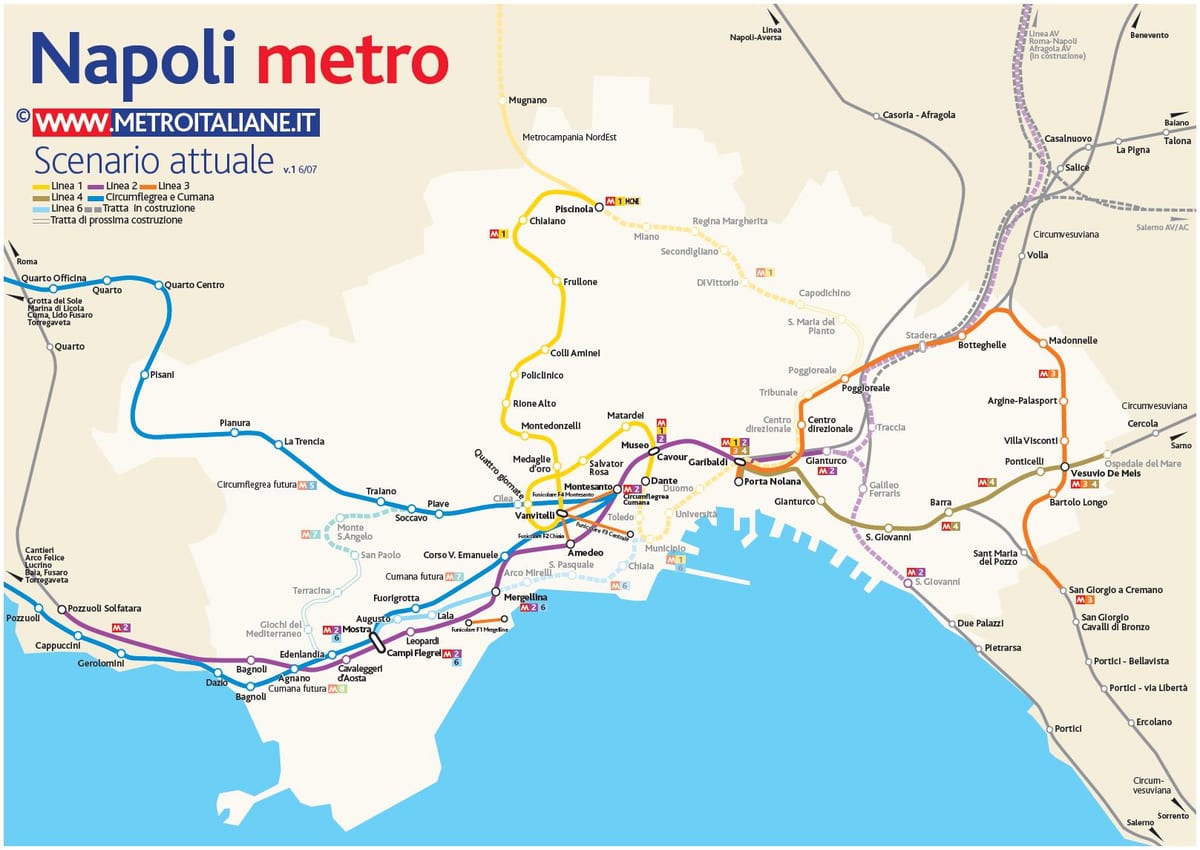 peta dari naples metro