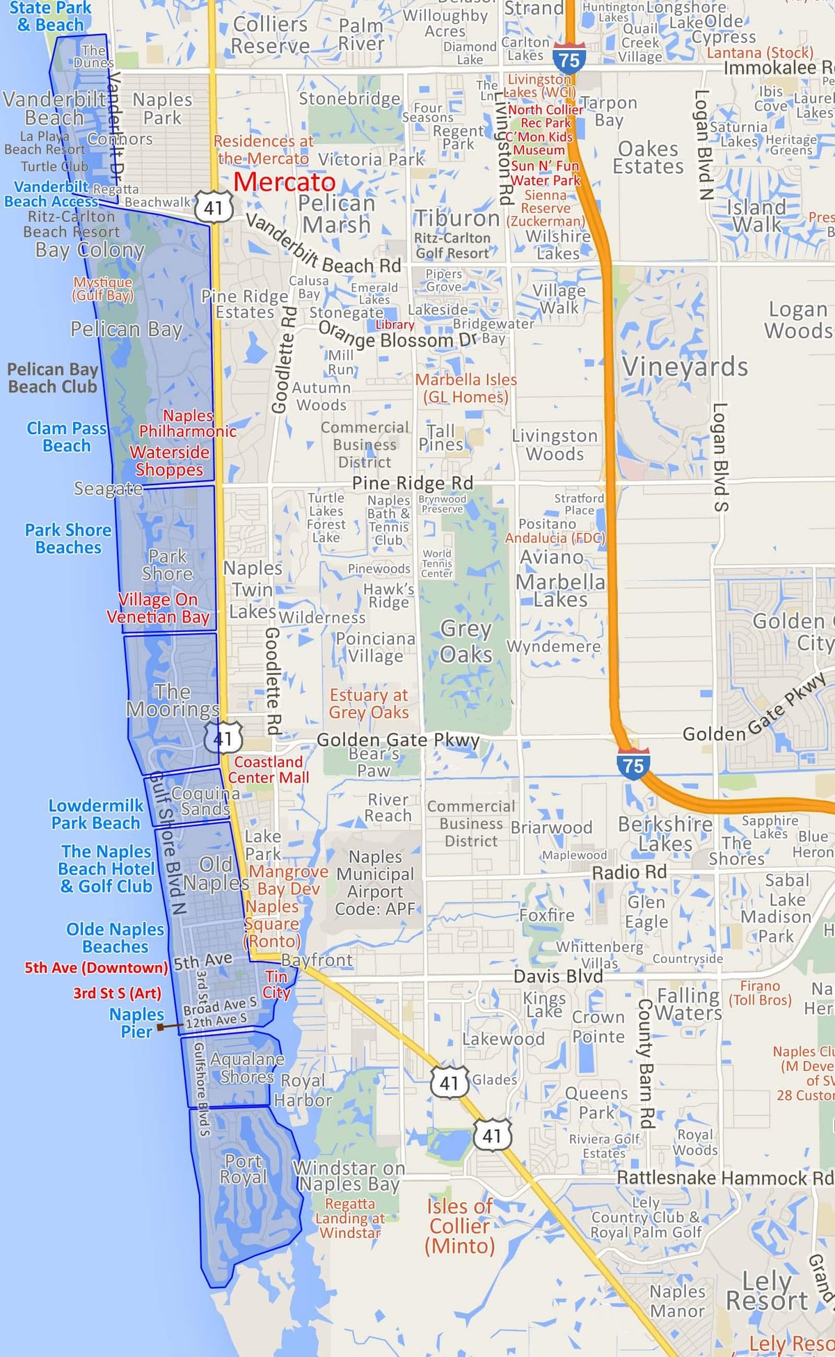 Peta dari naples park