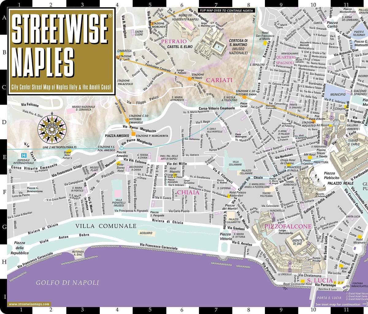 street map of naples, italia