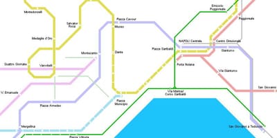 Peta dari naples trem 