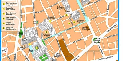 Peta dari spaccanapoli di naples